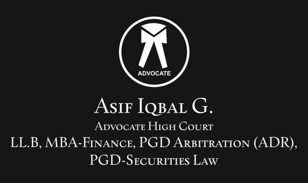 Asif Iqbal G Advocate High Court